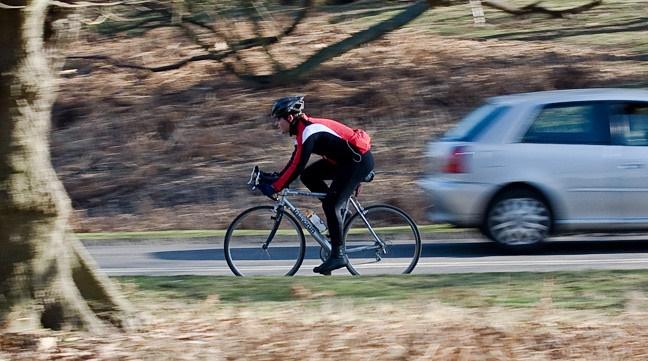Cyclist in Richmond Park (CC licensed by Fred Dawson via Flickr)