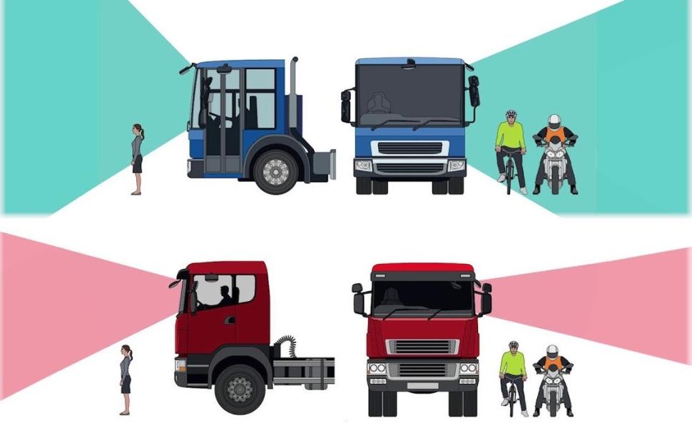 Transport for London DVS ratings: The difference in vision between a five-star rated vehicle and a zero-star rated vehicle