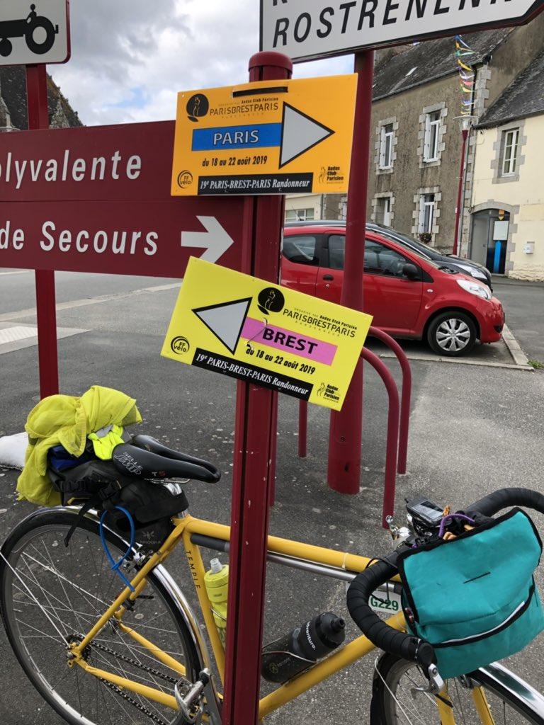 Eleanor's bike and PBP sign 