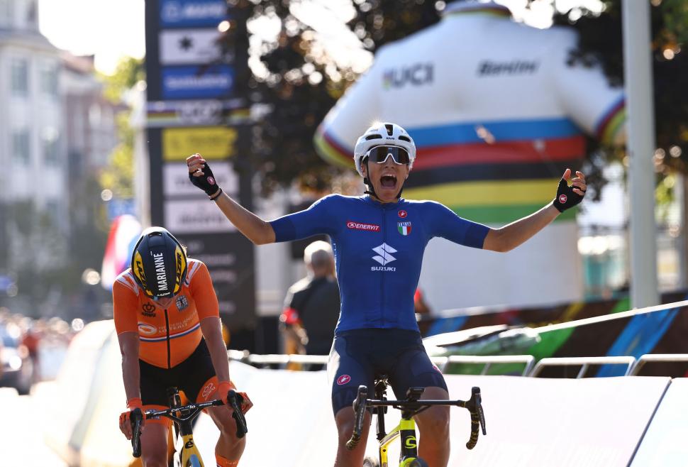 Elisa Balsamo wins the World Championships in Leuven (SWpix via Women's Tour press release)