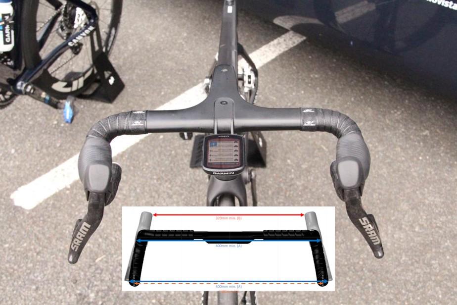 Dauphin&eacute; 2025 Enric Mas Movistar bars and UCI handlebar rule