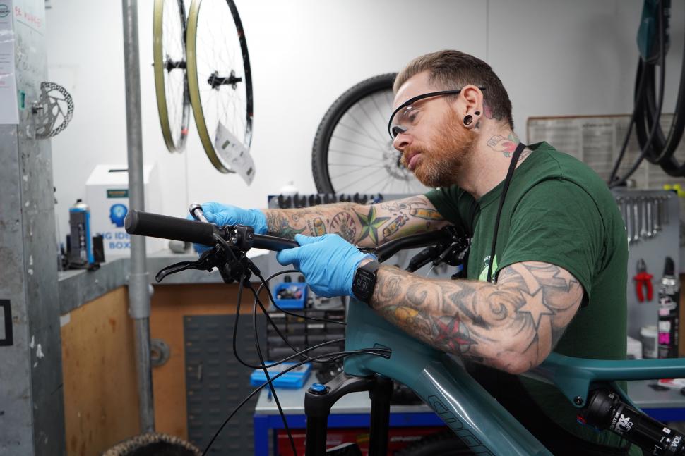 Evans Cycles workshop - via Evans Cycles
