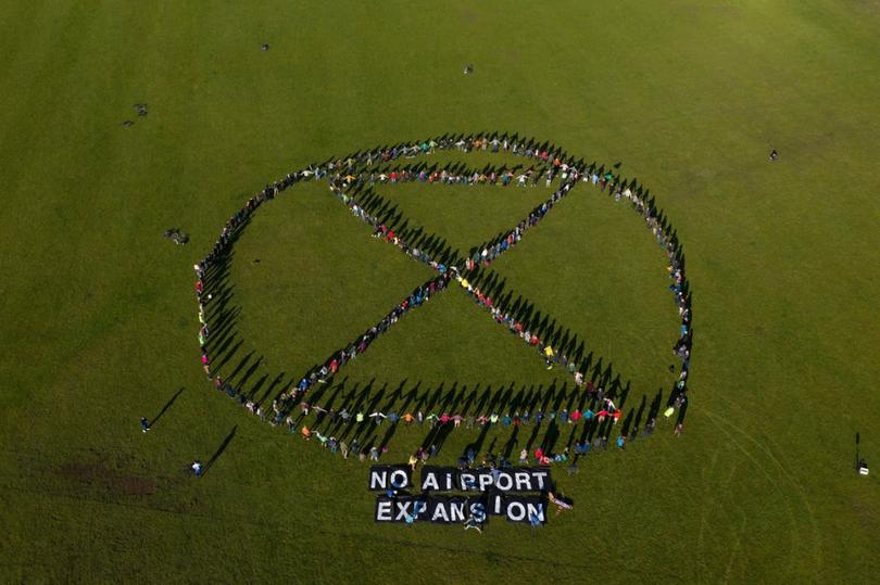 Extinction Rebellion Bristol Airport expansion protest