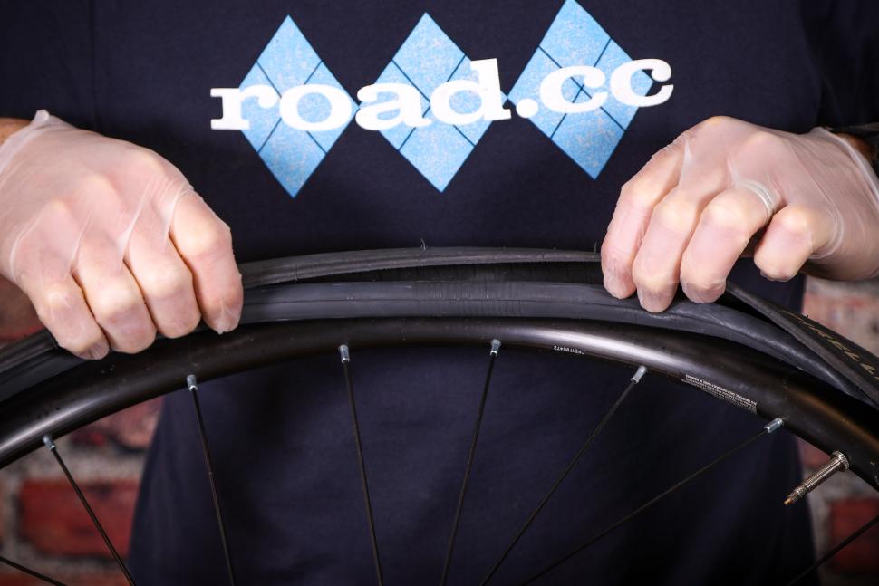 Fitting an inner tube - 16 - inserting the tube into the tyre.jpg