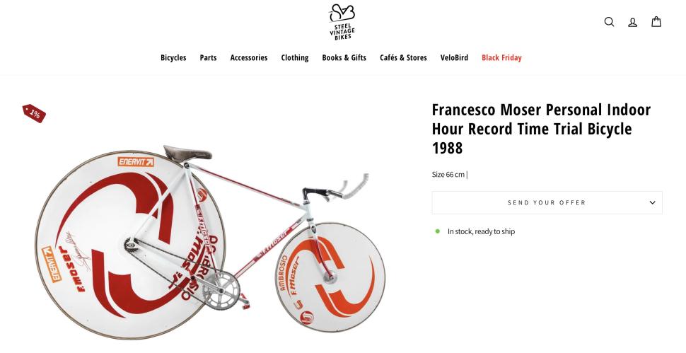 Francesco Moser world hour record bike