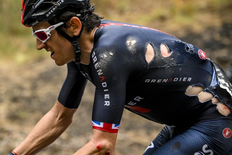 Geraint Thomas during Stage 3 of 2020 Giro d'Italia (picture credit LaPresse, RCS Sport)