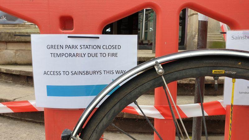 green park station fire closure