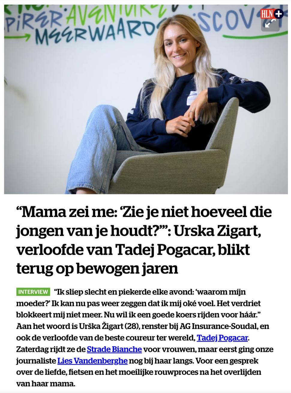 HLN Urska Zigart headline