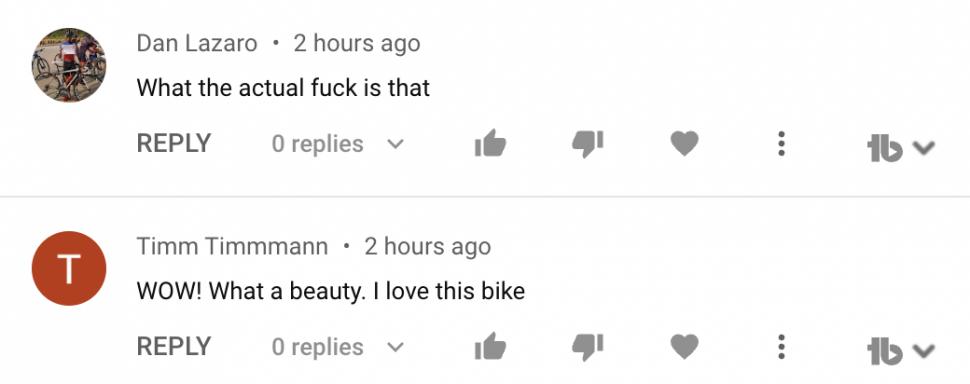 Trek Madone YouTube comments