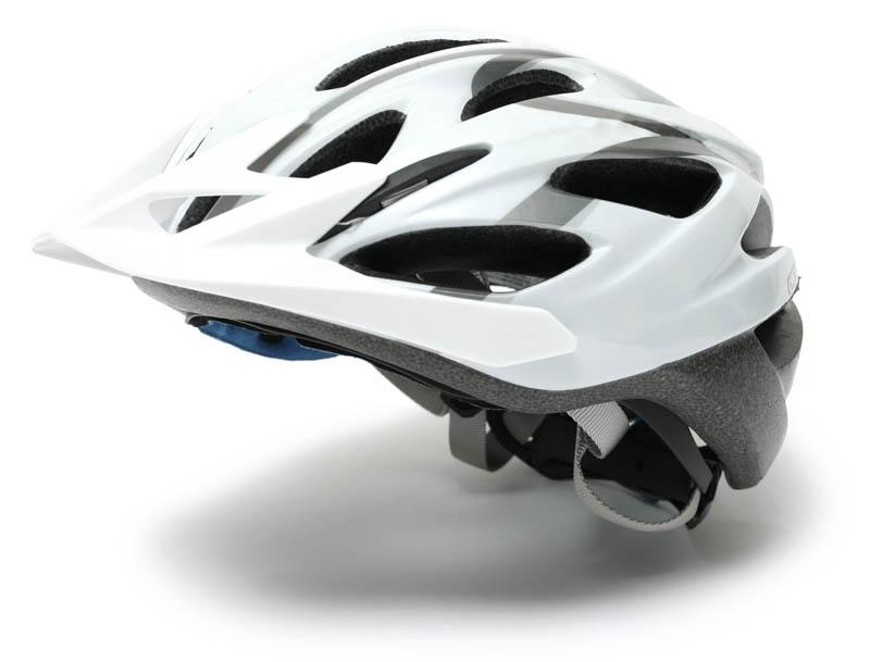 White cycle helmet