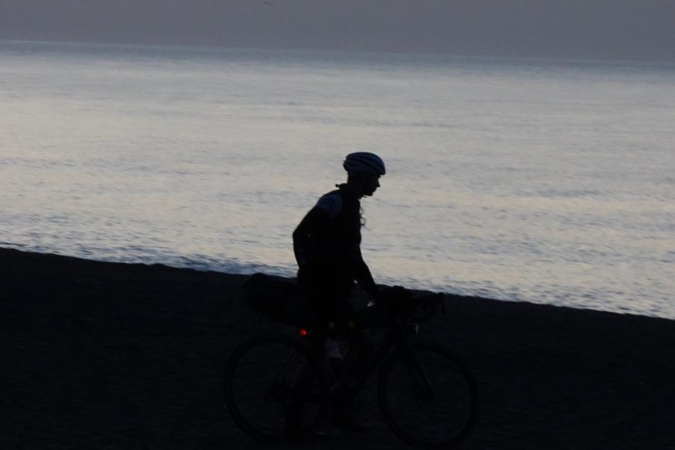 Dunwich Dynamo dawn breaking on beach