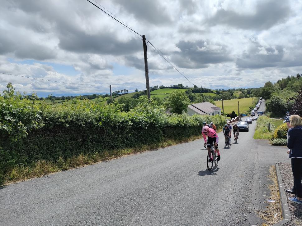 Ben Healy attacks at 2023 Irish road race championships (credit: Chelsea Mallon)