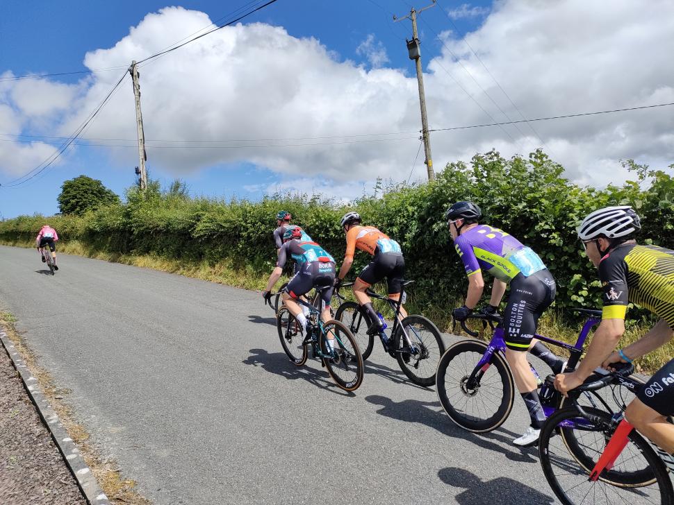 Ben Healy attacks at 2023 Irish road race championships (credit: Chelsea Mallon)