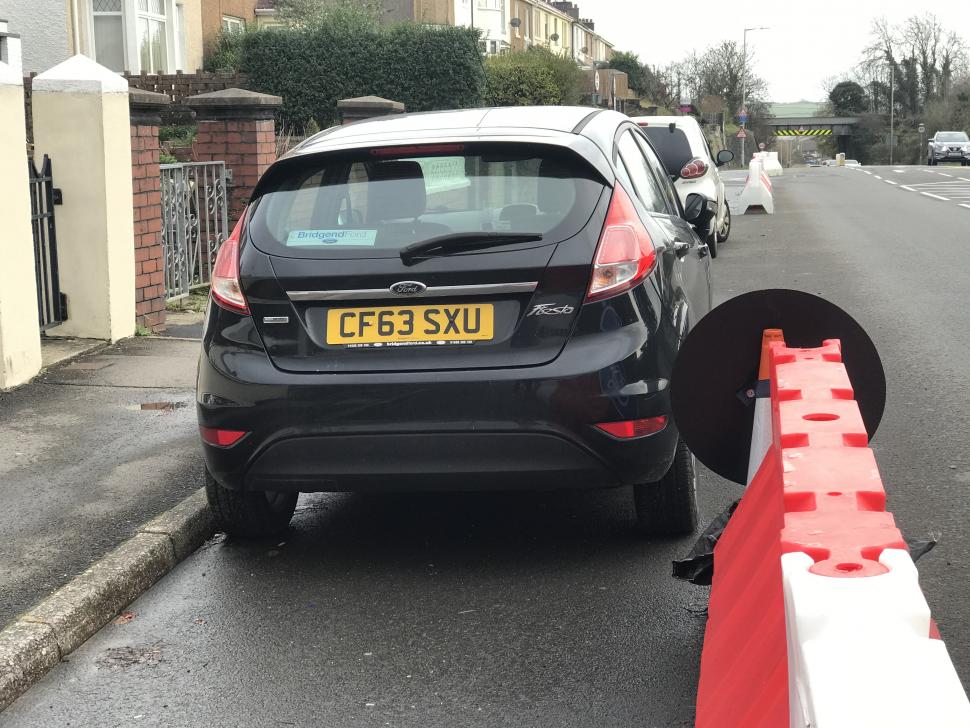 Bridgend pop-up cycle lane