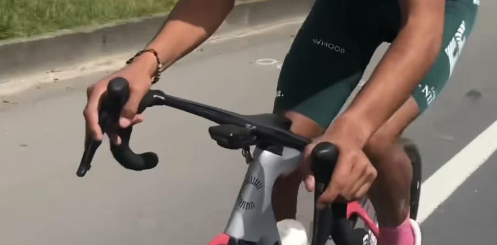 Diego Camargo spotted on new Cannondale SuperSix Evo 4