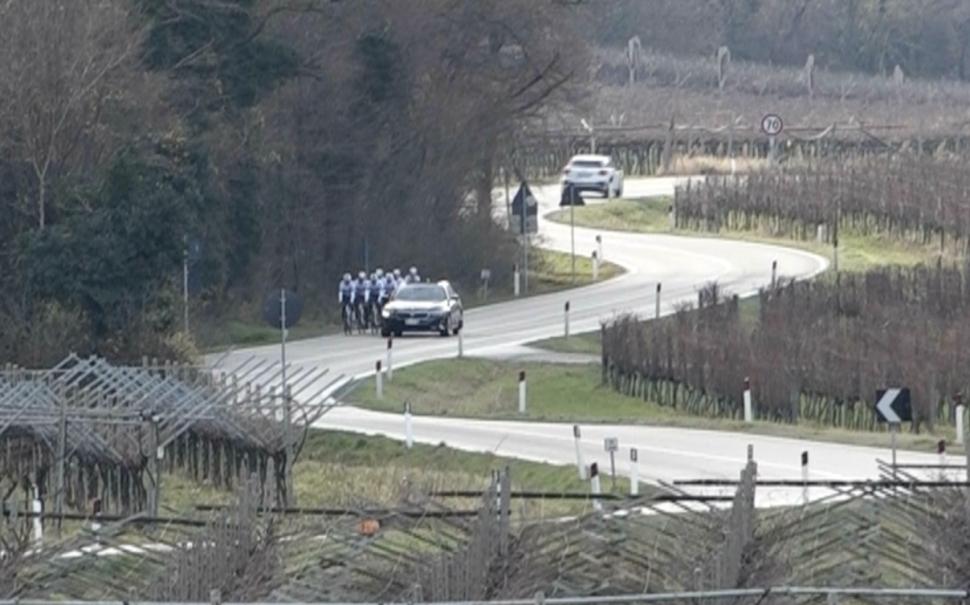 Italian cycling team shot at by passing driver in horror attack
