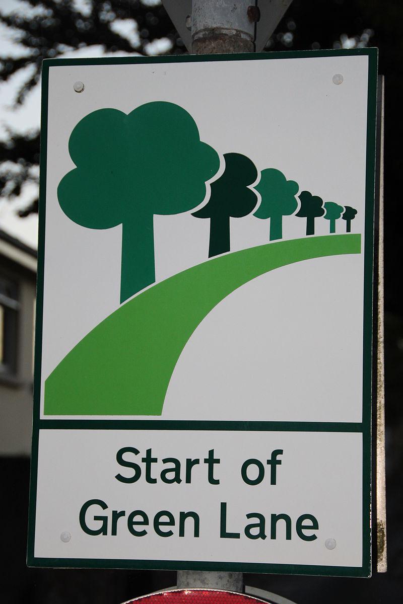 jersey green lane sign - via wiki commons.Jpg