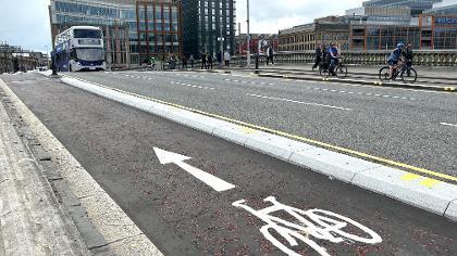 King George V Bridge cycle lane, Glasgow