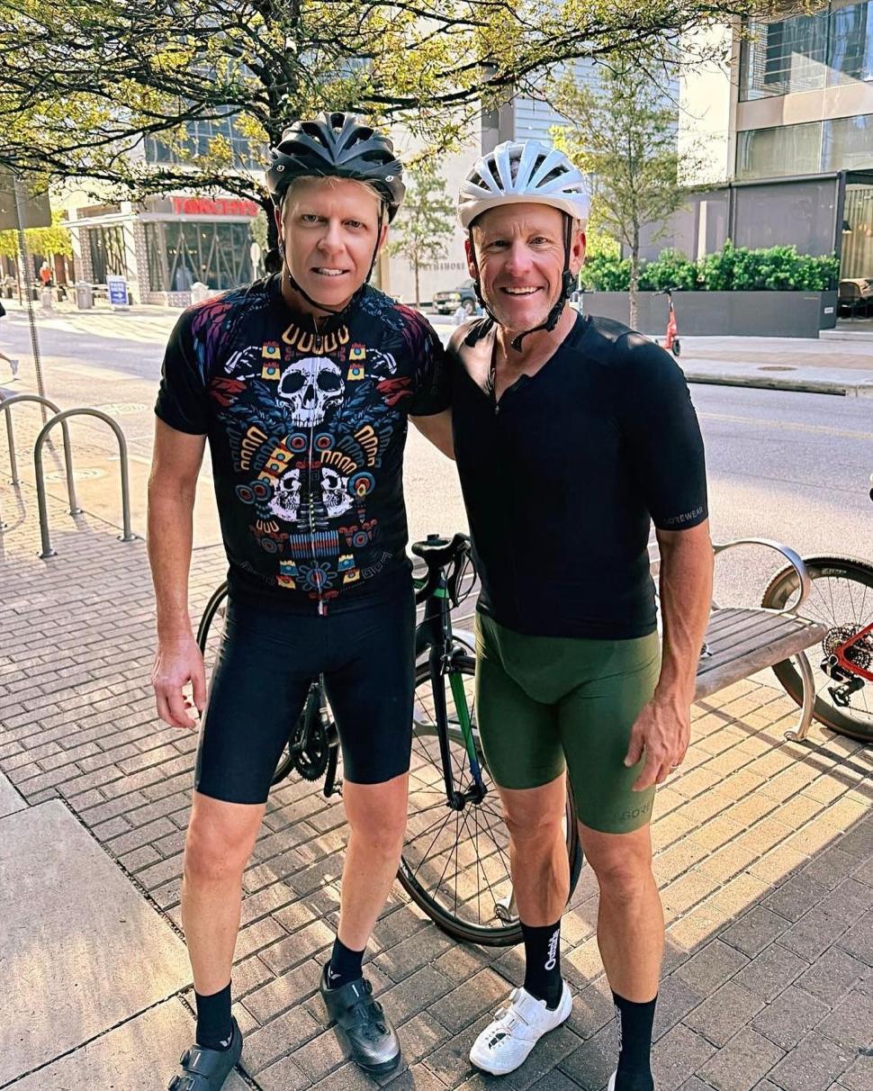 Lance Armstrong and The Offspring singer Dexter Holland