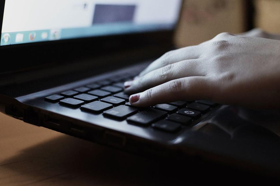 Laptop typing
