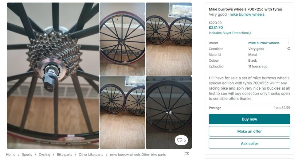Mike Burrows wheels on Vinted 