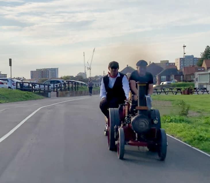 Mini train on Poole cycle path (Paul Smale)