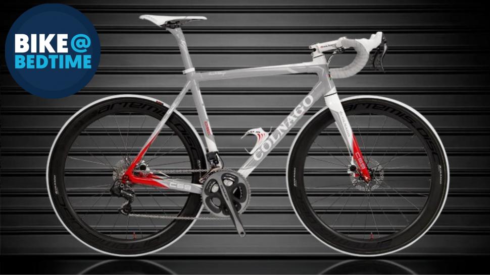Colnago C59 disc Bike at bedtime