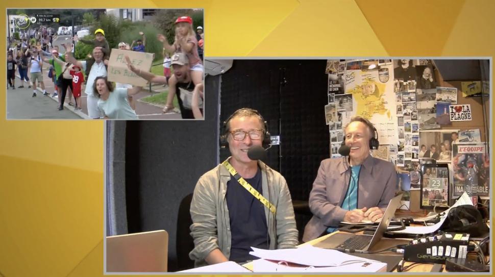 Ned Boulting and Gary Imlach, final day of ITV's Tour de France coverage