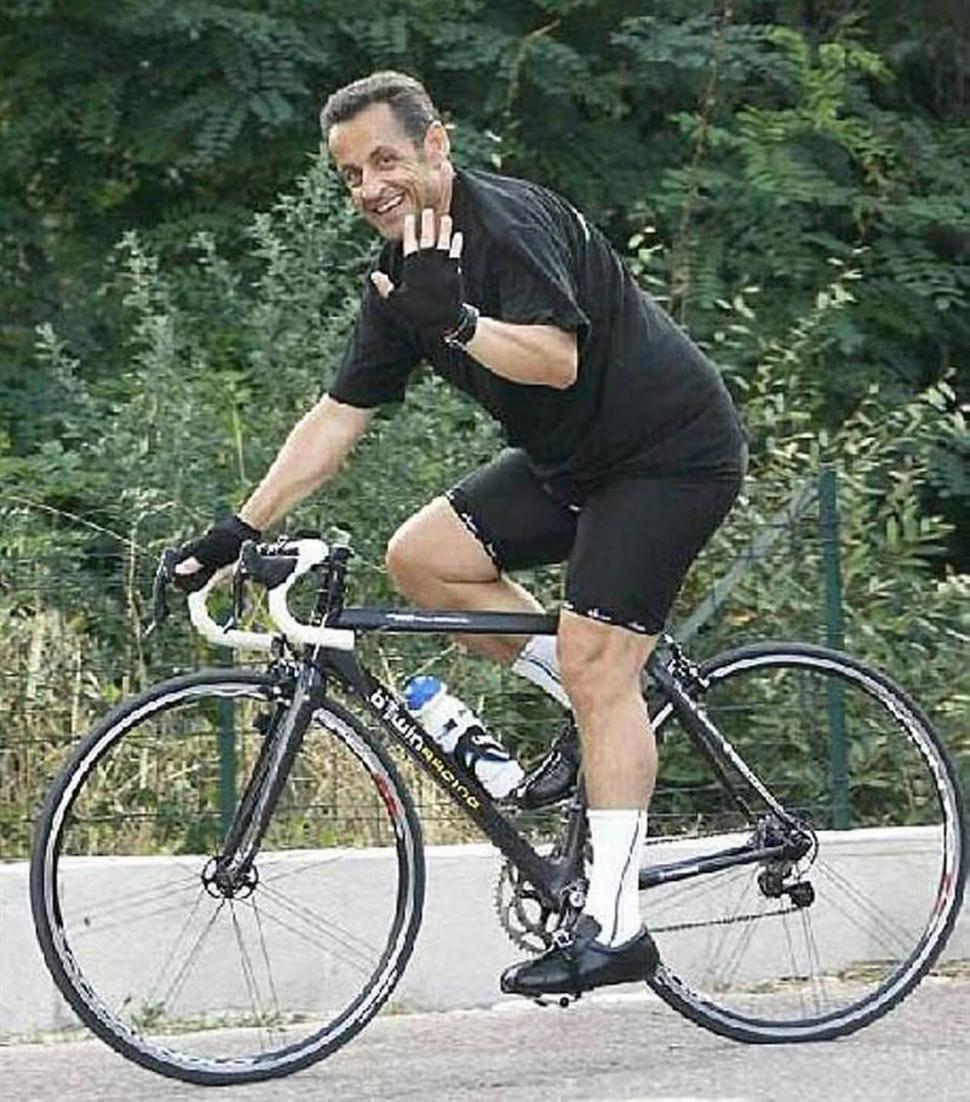 Nicolas Sarkozy cycling