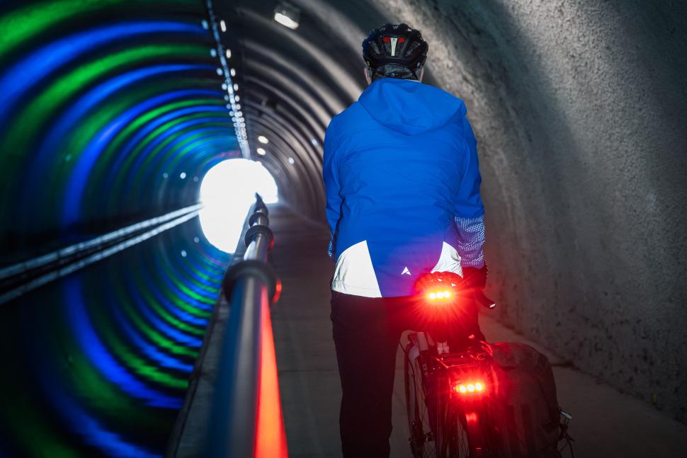 Nightvision jacket in tunnel