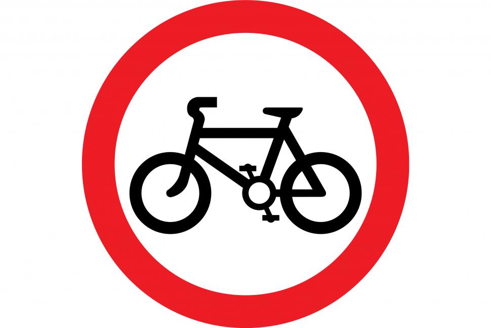 No Cycling sign 3x2