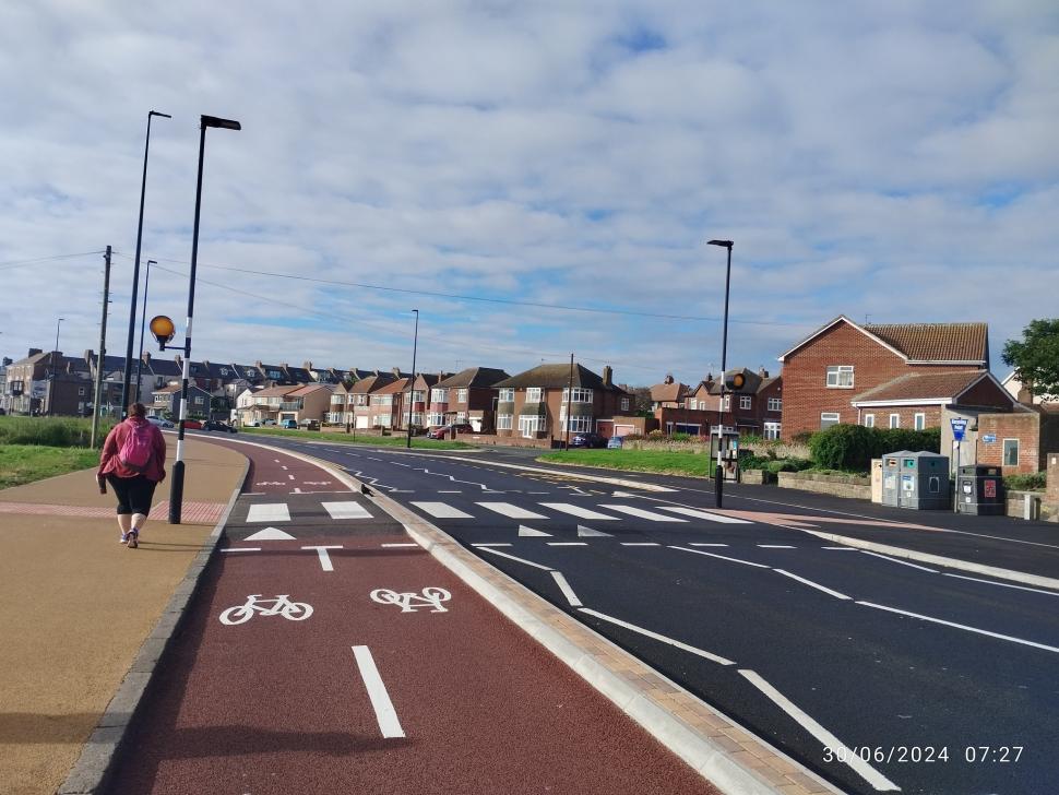 North Tyneside seafront cycle lane (Real Gaz on a Bike, Twitter)