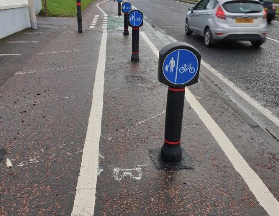 northern ireland bad cycle lane