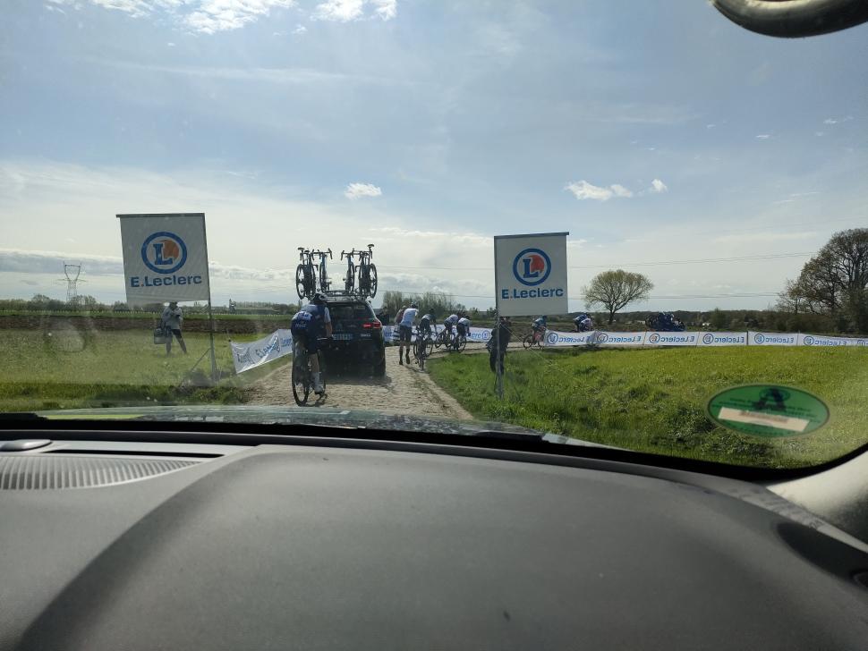 Paris-Roubaix 2024 team car - credit Ryan Mallon