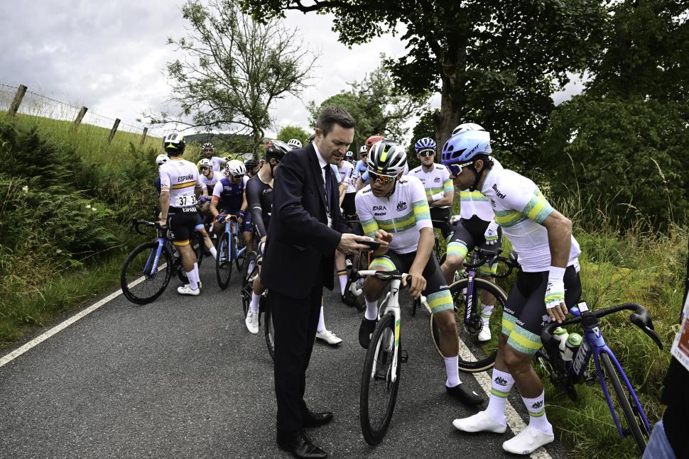 2023 world road race championships stopped following protest (Pauline Ballet/SWpix.com)