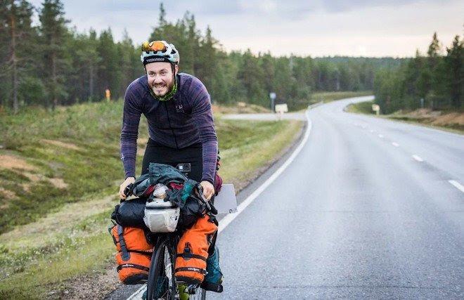 Pietro Franzese Milan to North Cape ride - via Vittoria