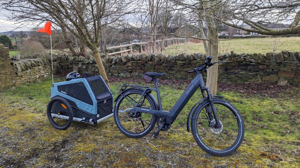 Dog bike trailer and e-bike