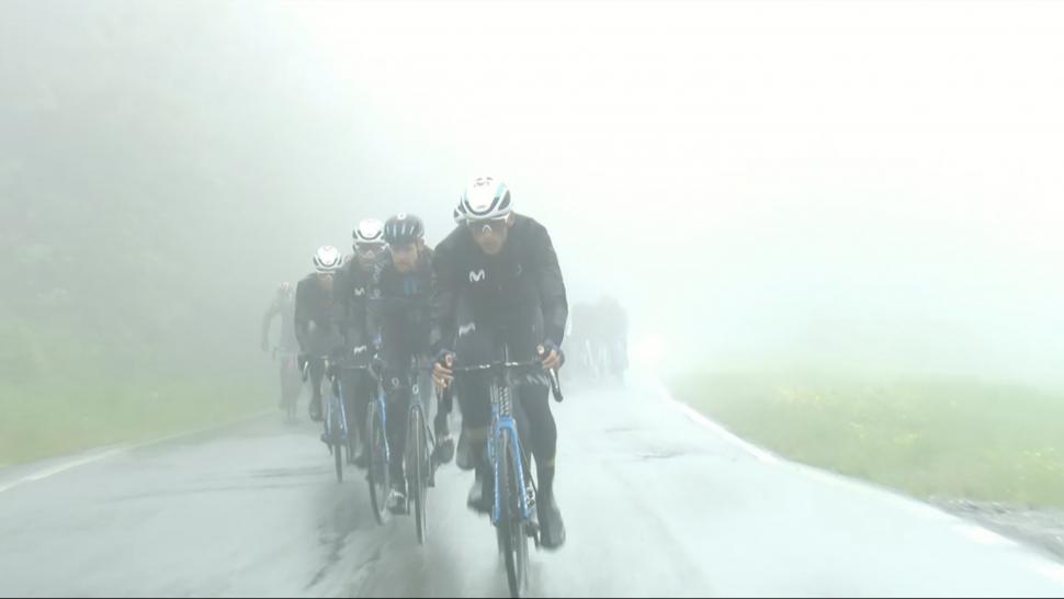 Rain lashing down at Giro d'Italia stage 10