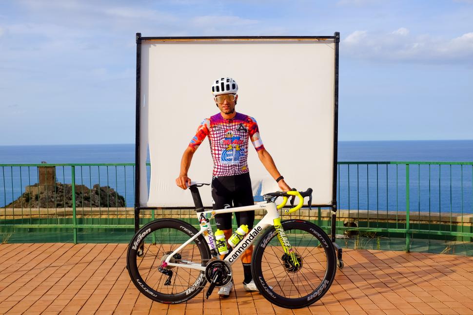 Rapha + Palace EF Changeout Giro kit Reuben- picture credit S J Hockett @dragcoefficient