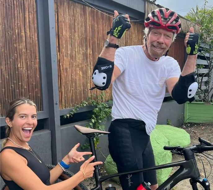 Richard Branson dons cycling 'body armour' after latest spill (Richard Branson, Instagram)