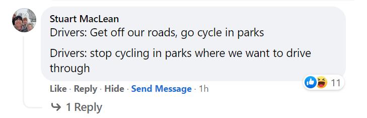richmond park fb comment screenshot 29 december