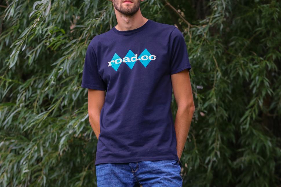 road.cc Heavyweight logo tee Navy 3.jpg
