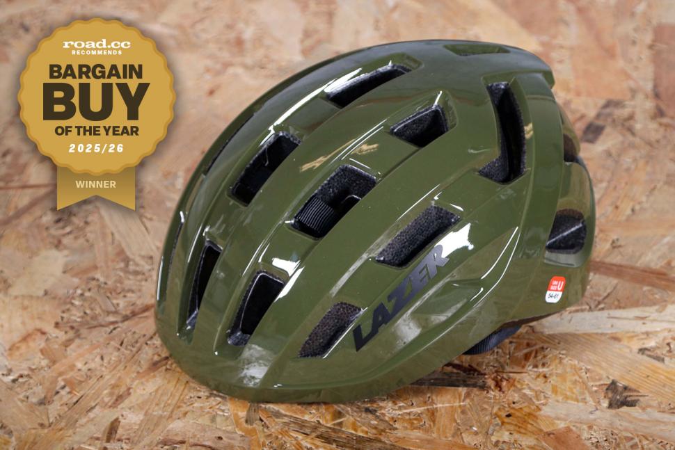 roadcc recommends awards 2025-26 - Bargain Buy of the Year - Lazer Tempo KinetiCore Helmet