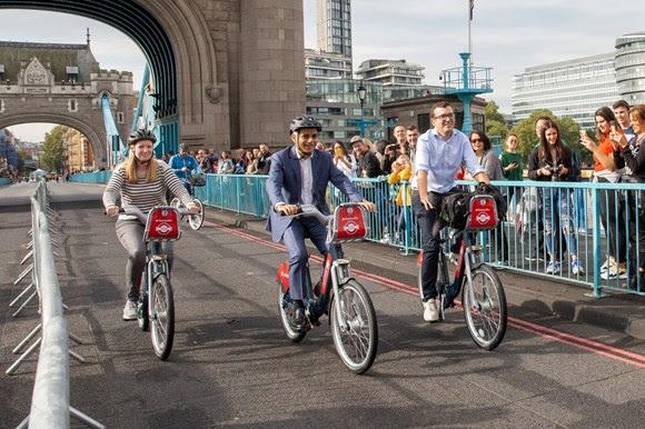 sadiq khan santander cycles 10 year anniversary