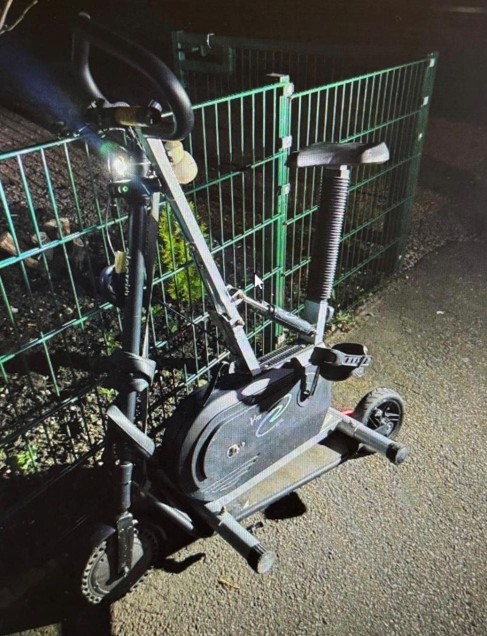 Scooter with exercise bike attached seized by police (Road Policing Scotland)