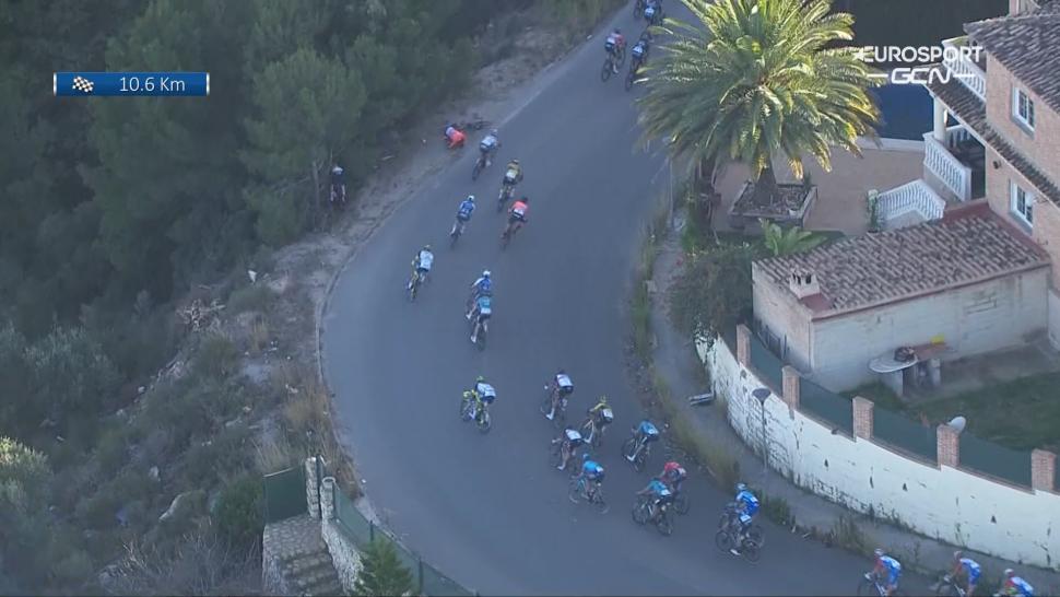 David Dekker crash (Eurosport/GCN)
