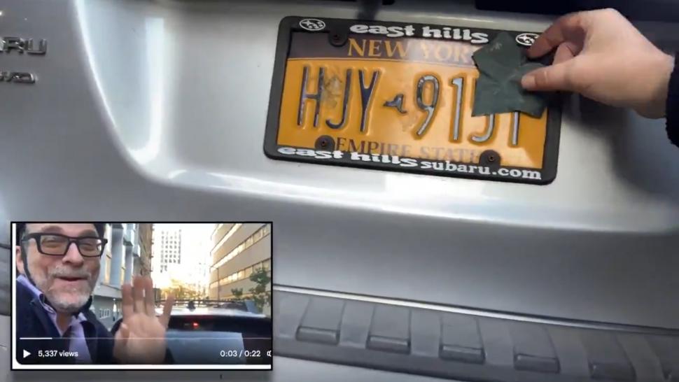 New York cyclist number plates (Gersh Kuntzman/Twitter)