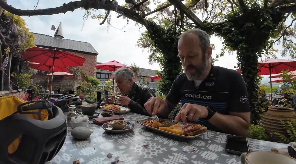 2025 Dave eating full english breakfast