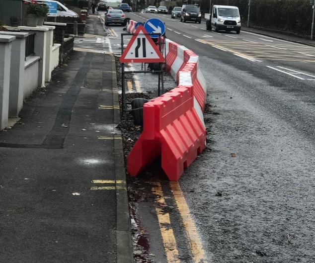 Bridgend pop-up cycle lane