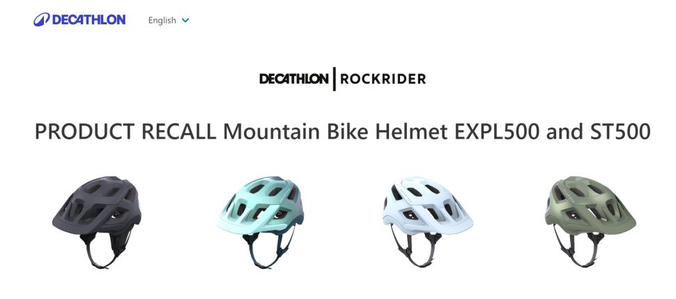 Decathlon recall